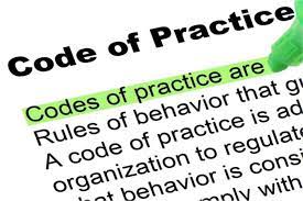 Student learning about the code of practice